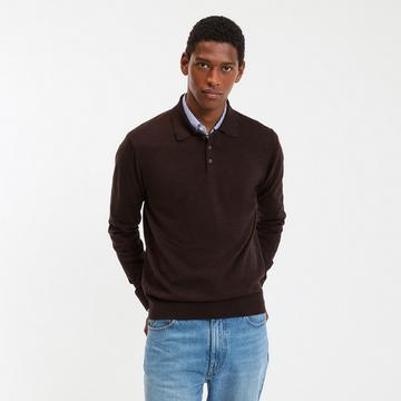 Pullover mit Polokragen aus Merinowolle