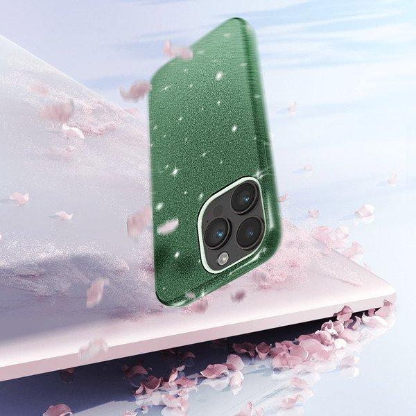 Avizar  Coque iPhone 14 Pro Max Paillettes Vert 