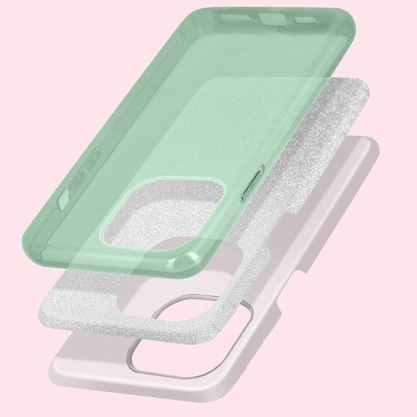 Avizar  Coque iPhone 14 Pro Max Paillettes Vert 