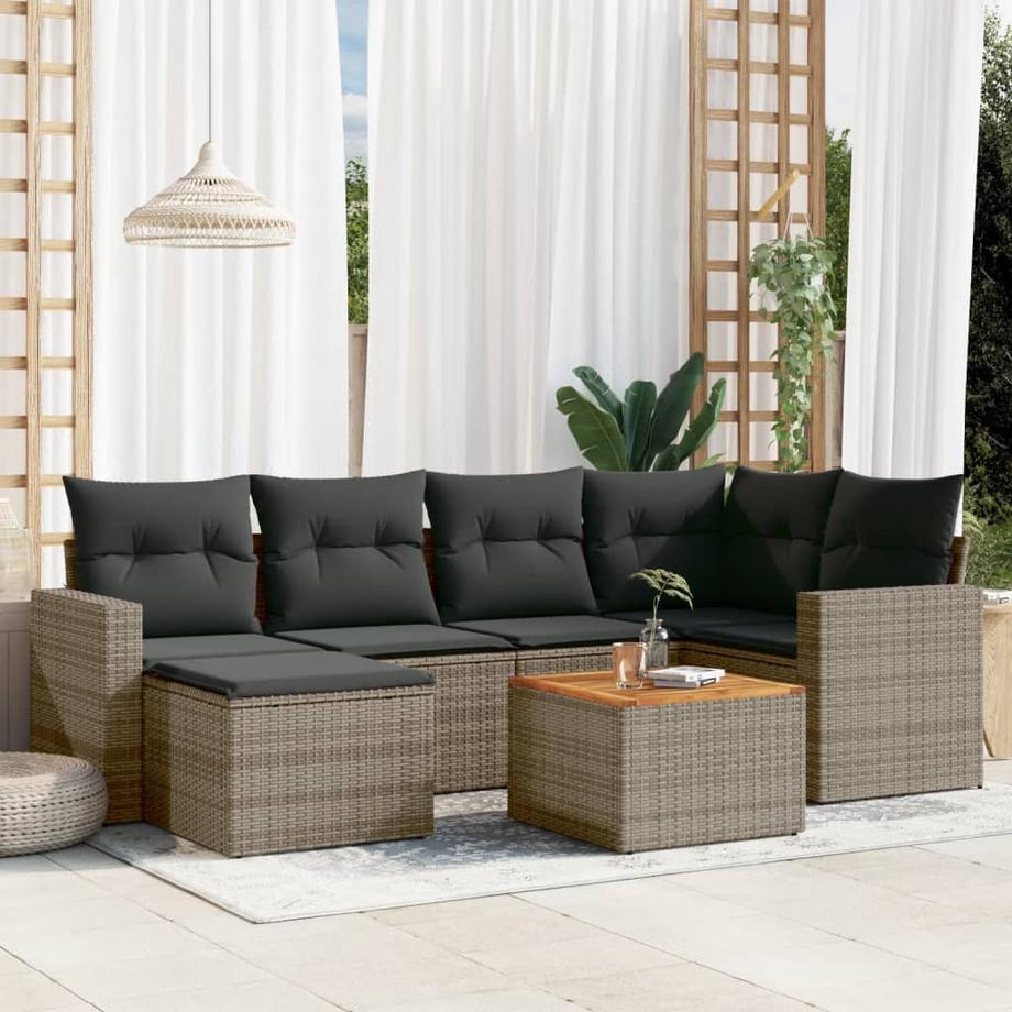 VidaXL Ensemble de canapés de jardin rotin synthétique  