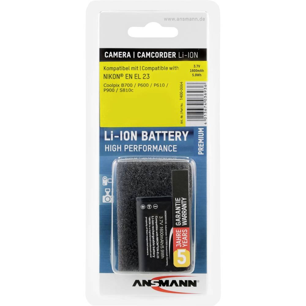 ANSMANN  EN-EL23 Kamera-Akku ersetzt Original-Akku (Kamera) EN-EL23 3.7 V 1600 mAh 