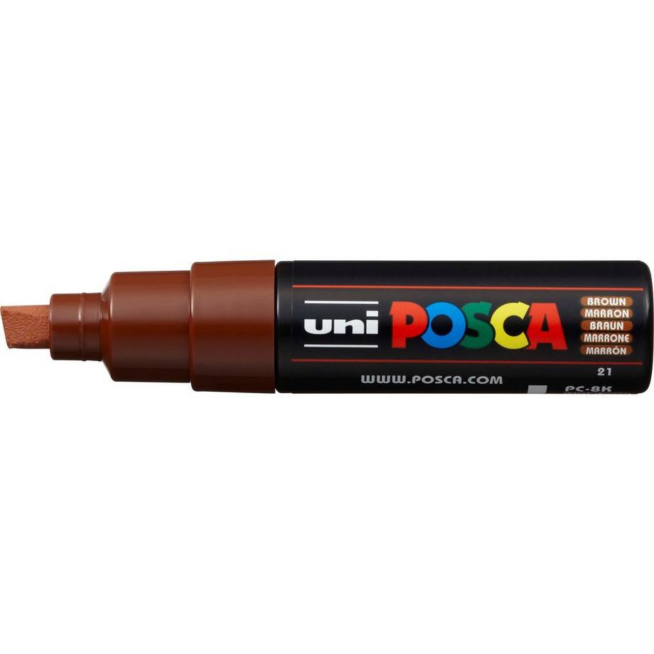 uni-ball UNI-BALL Posca Marker 8mm PC-8K BROWN braun, Keilspitze  