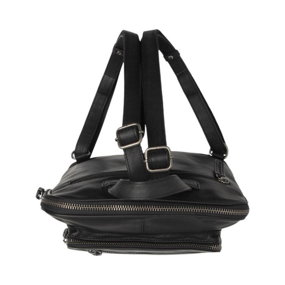 Chesterfield Floran Sac à dos en cuir noir  