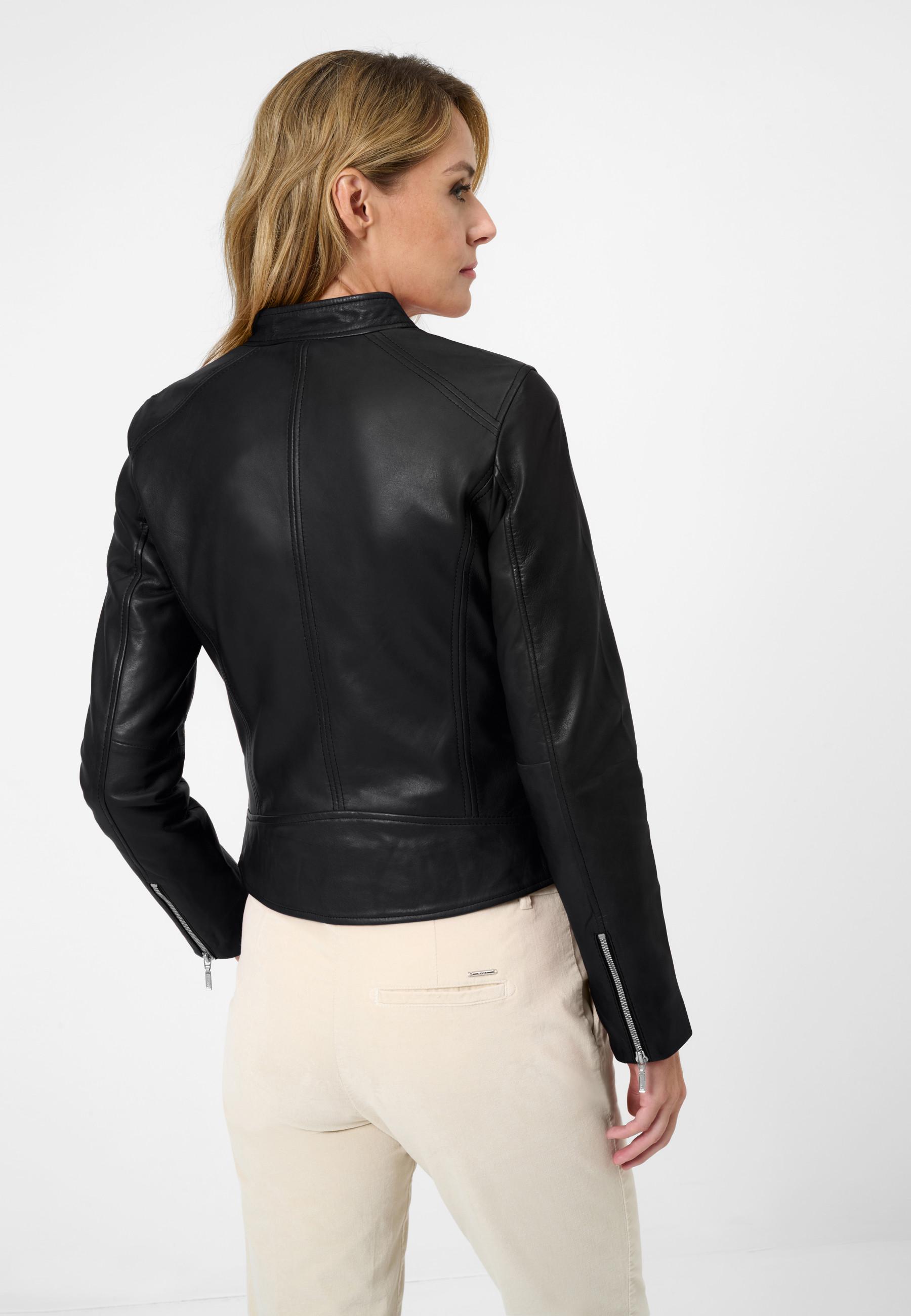 RICANO  Veste en cuir  Ciara, classique en cuir d'agneau ultra doux 