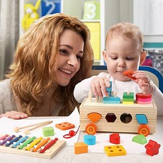 Activity-board  Jouet pour enfants Jouet en bois Xylophone Jouet de motricité Blocs de construction Bébé Enfant 