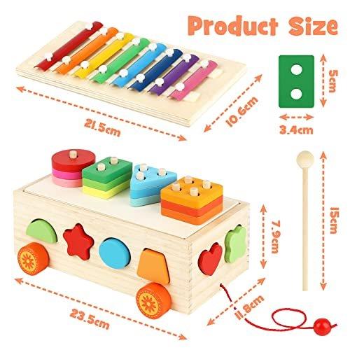 Activity-board  Jouet pour enfants Jouet en bois Xylophone Jouet de motricité Blocs de construction Bébé Enfant 