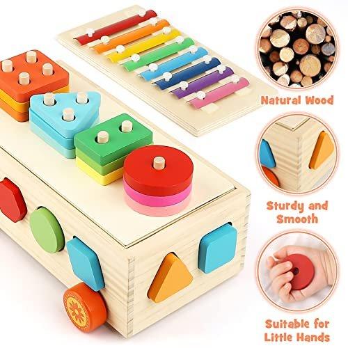 Activity-board  Jouet pour enfants Jouet en bois Xylophone Jouet de motricité Blocs de construction Bébé Enfant 