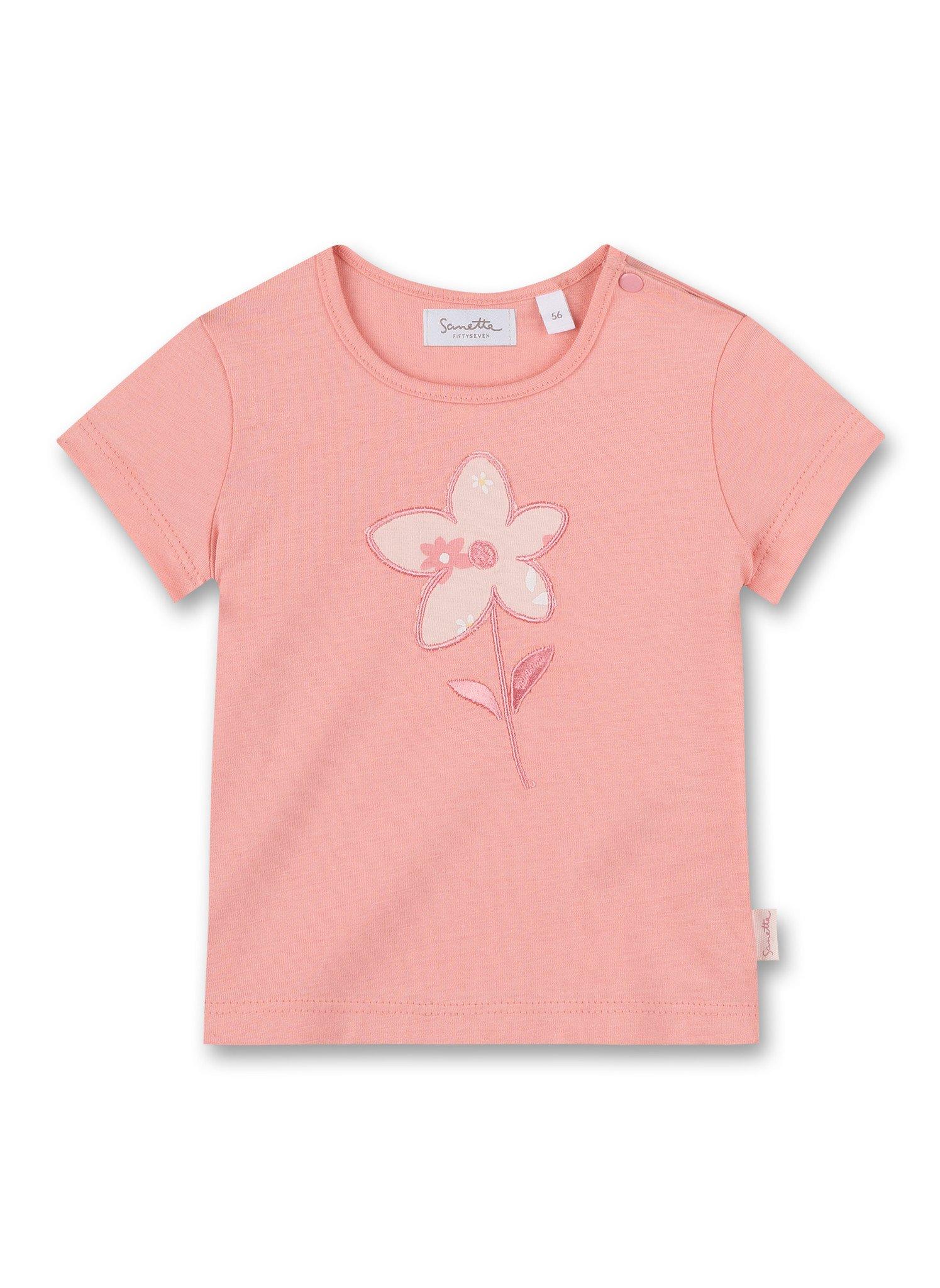 Image of Baby Mädchen T-shirt Blume Rosa Unisex Rosa 86
