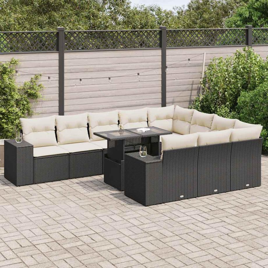 VidaXL Ensemble de canapés de jardin rotin synthétique  