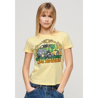 Superdry  t-shirt slim-fit fluorescente motor 