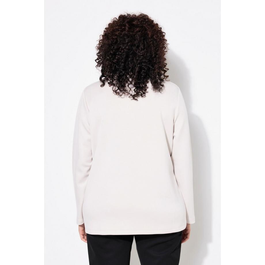 Ulla Popken Sweatshirt Blüte Stehkragen Langarm Modalmix  