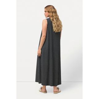 Ulla Popken  Jersey-Maxikleid, A-Linie, V-Ausschnitt, ärmellos 