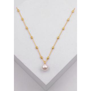 MUAU Schmuck  Collier Gelbgold 750 Akoya Perle 8-8.5mm 