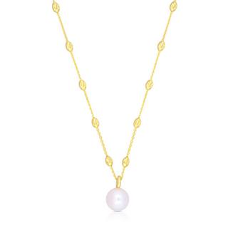 MUAU Schmuck  Collier Gelbgold 750 Akoya Perle 8-8.5mm 