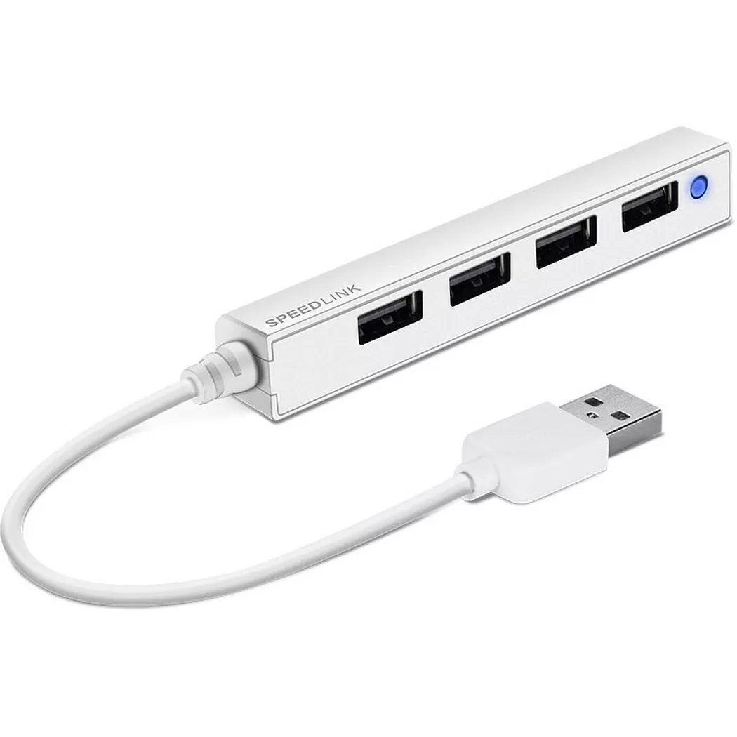 SpeedLink SL-140000-WE Snappy Slim 4-port USB 2.0 hub White USB & ...