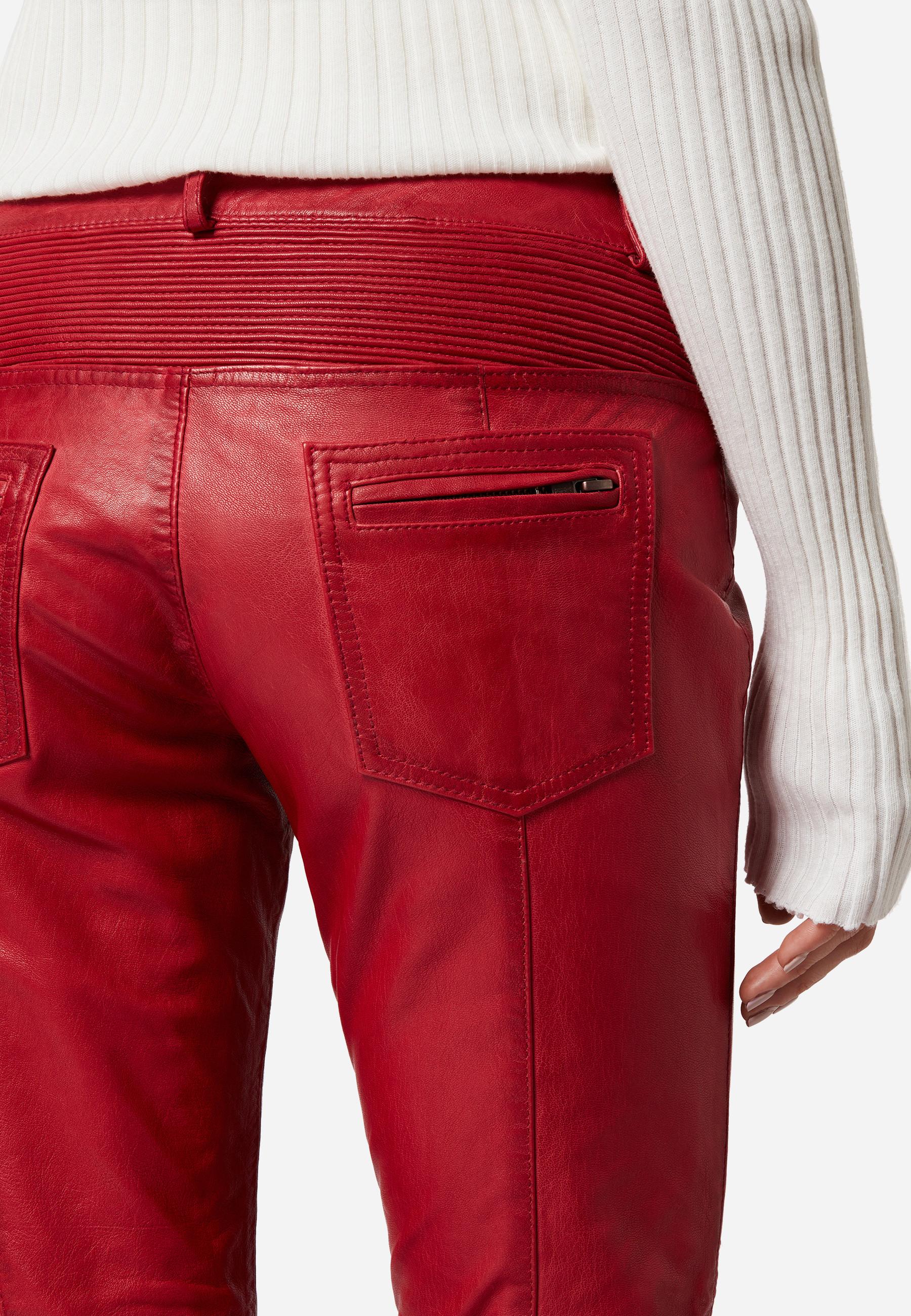 RICANO  Lederhose Donna, mit Biker-Elementen 