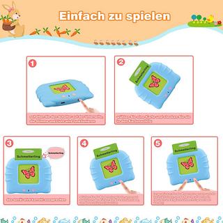 Activity-board  Allemand standard, Cartes flash parlantes jouet éducatif pour les tout-petits Vieux, 112 feuilles 224 mots, Jouet éducatif audible 