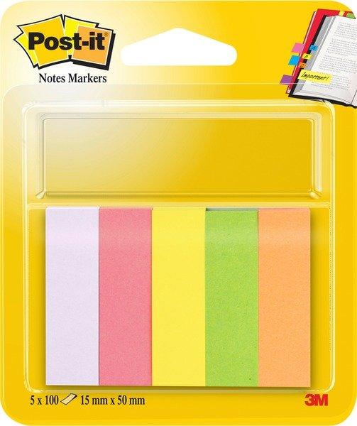 Post-It POST-IT Marker 15x50mm 670/5 5-farbig/5x100 Blatt  