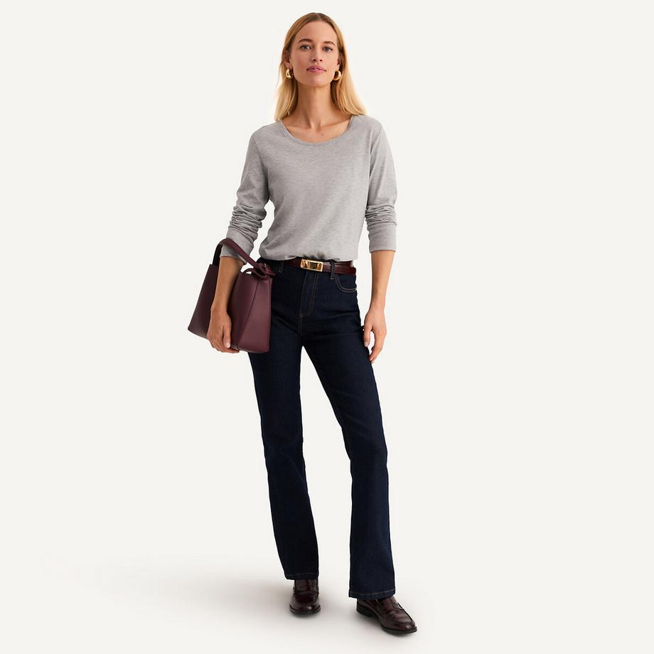 La Redoute Collections Tee Shirt Manches Longues Col Rond  