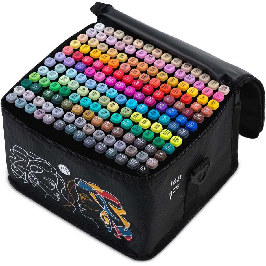 B2X  Alkoholmarker mit Beutel 168 Stück Nukido NK-914 