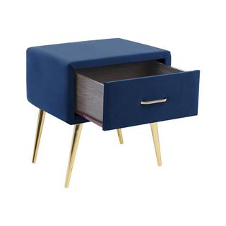 Beliani Table de chevet en Velours Glamour FLAYAT  