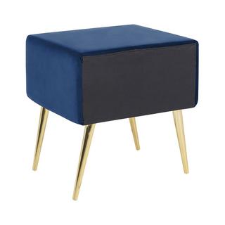 Beliani Table de chevet en Velours Glamour FLAYAT  