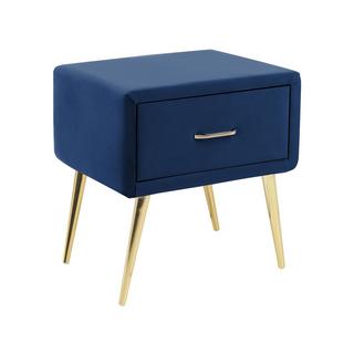 Beliani Table de chevet en Velours Glamour FLAYAT  