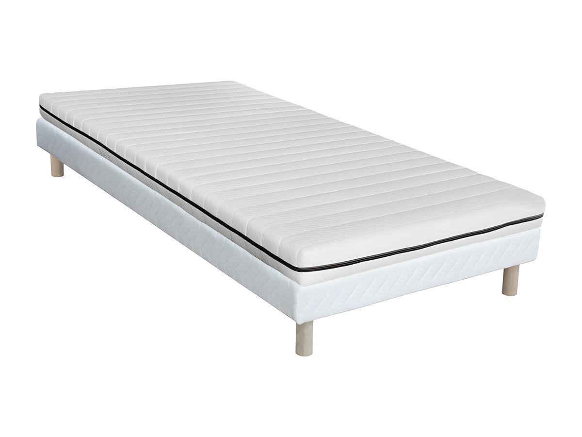 Vente-unique Ensemble 90 x 190 cm sommier + matelas mousse déhoussable ép.10cm - NASUS de DREAMEA  