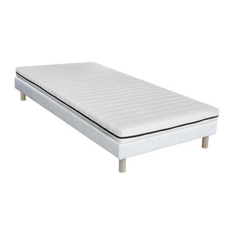 Vente-unique Ensemble 90 x 190 cm sommier + matelas mousse déhoussable ép.10cm - NASUS de DREAMEA  