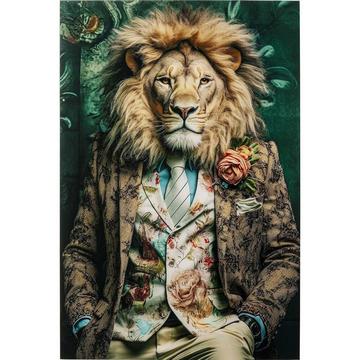 Tableau en verre Mister Lion 150x100