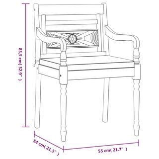 VidaXL Garten essgruppe teak  