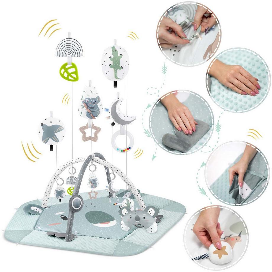 B2X Tapis de jeu interactif et éducatif 136 x 136 cm - Koala Nukido  