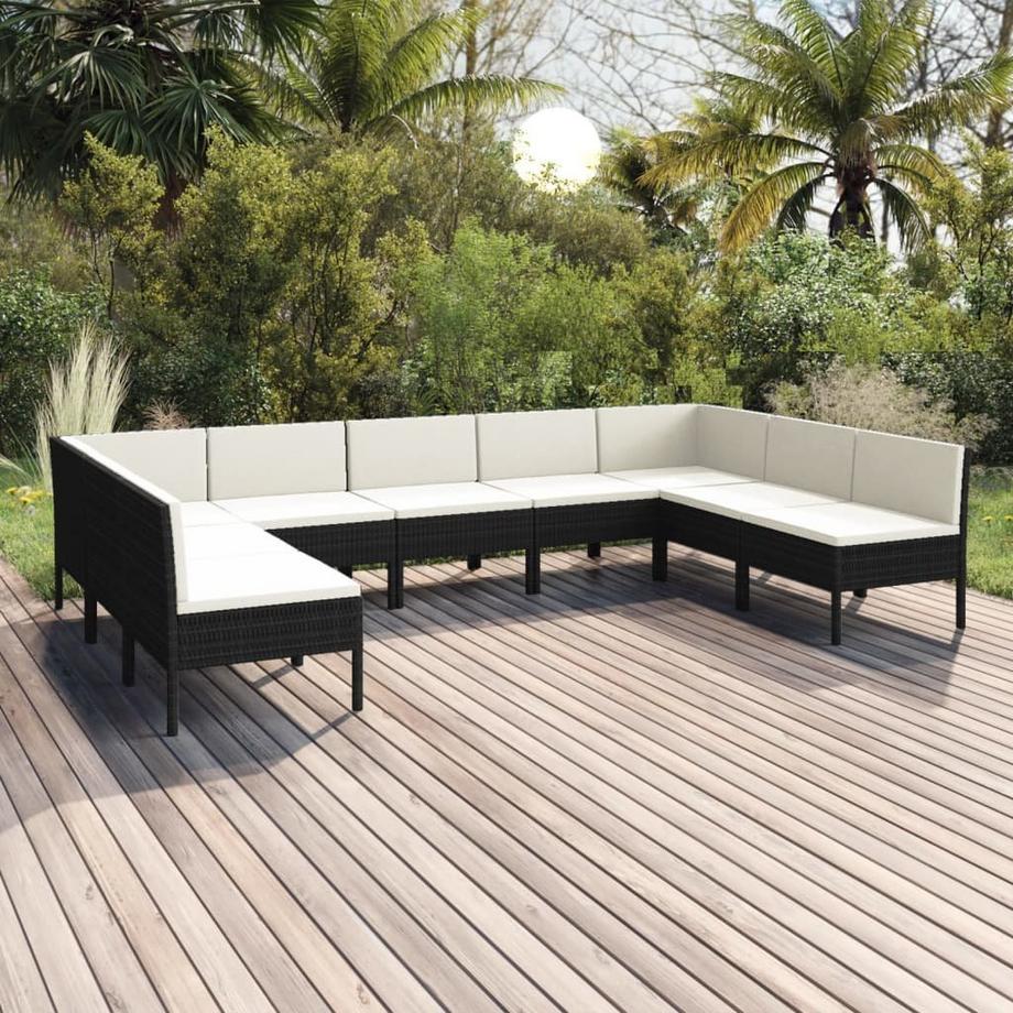 VidaXL Ensemble de meubles de jardin rotin synthétique  