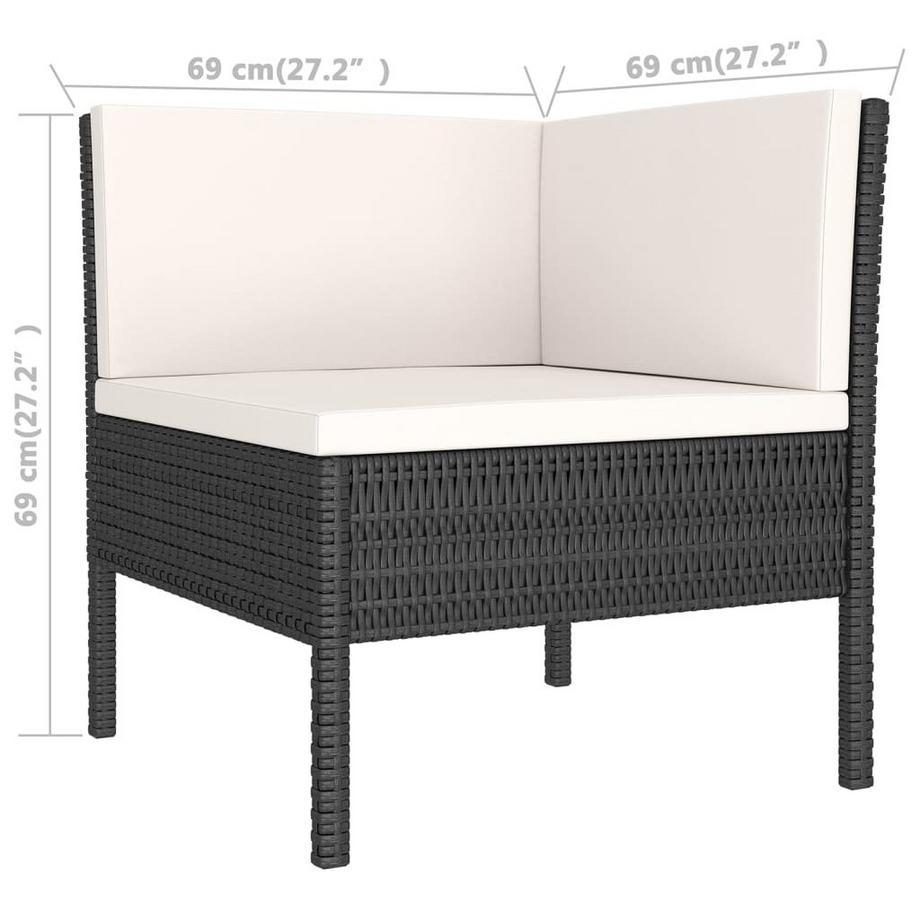 VidaXL Ensemble de meubles de jardin rotin synthétique  