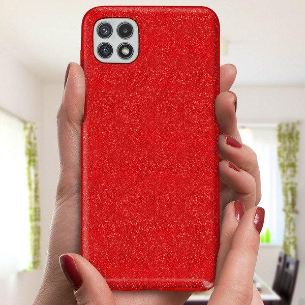 Avizar  Glitter Hülle Samsung A22 Rot 