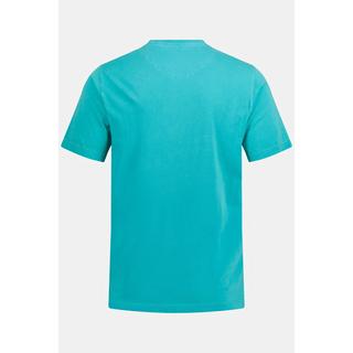 JP1880  T-shirt avec col rond et manches courtes, poche sur la poitrine 