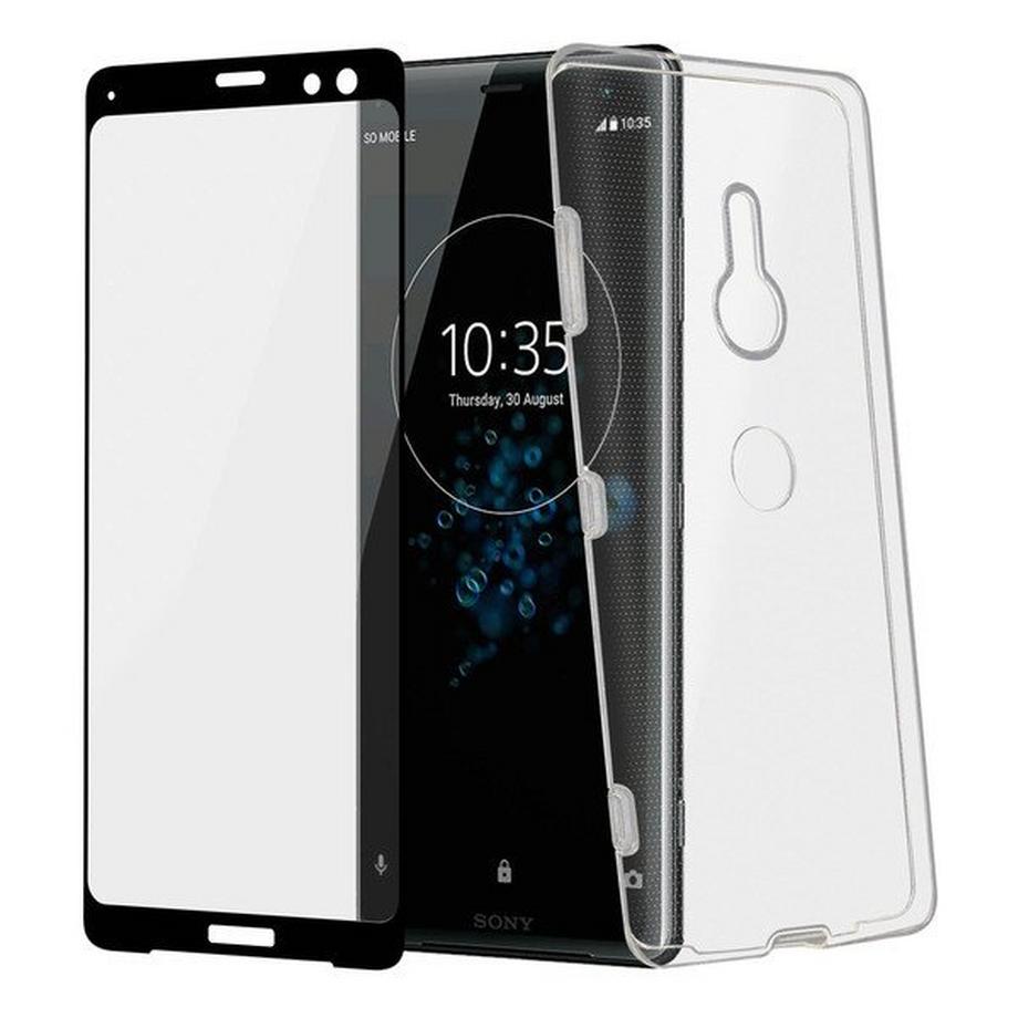 Avizar  Coque souple + Film en verre Xperia XZ3 