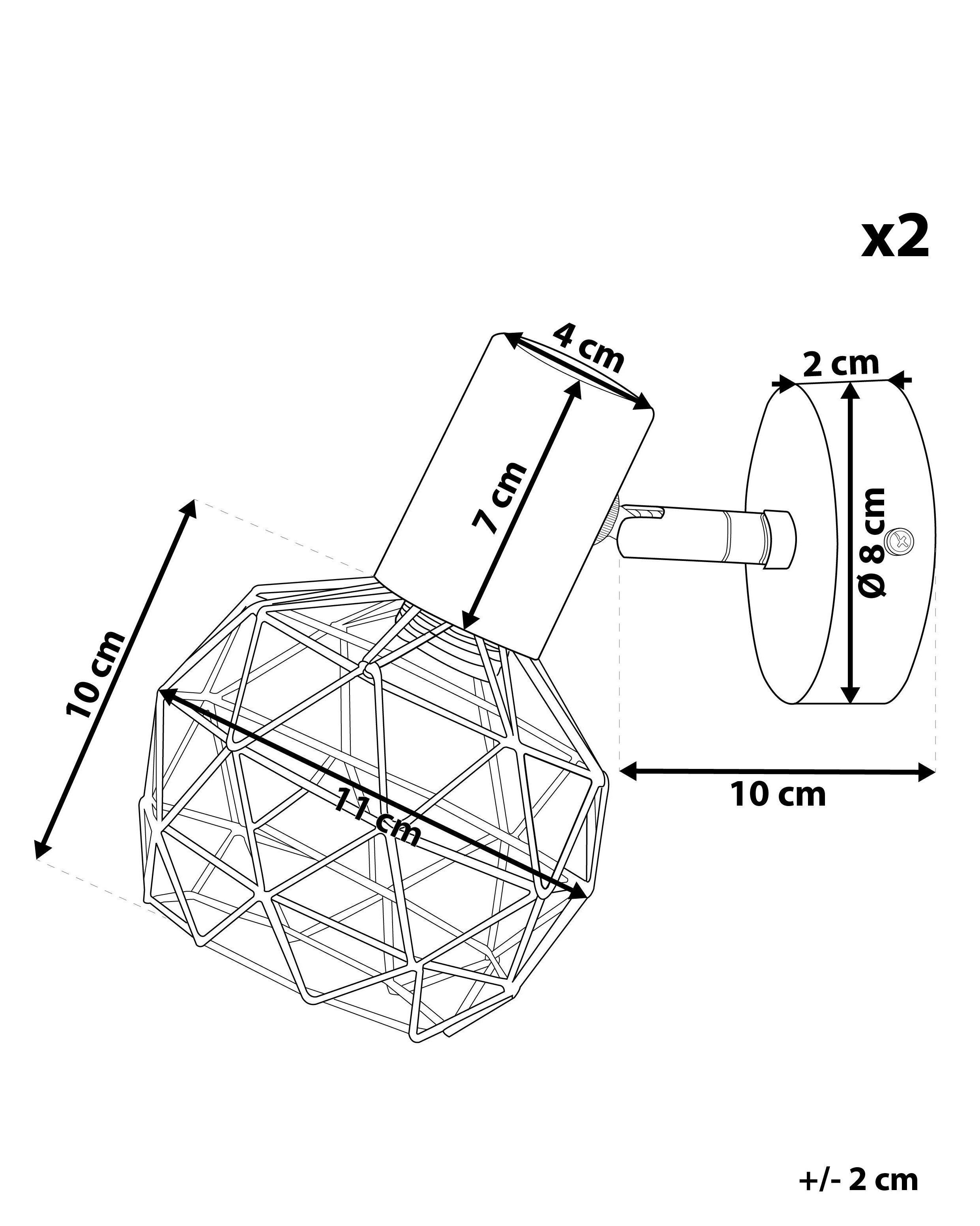 Beliani Set mit 2 Lampen aus Eisen Modern CHENAB  