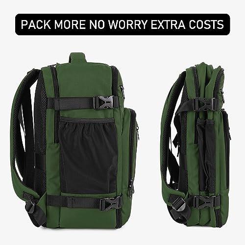 Only-bags.store Sac à dos 40 x 20 x 25 cm pour Ryanair Aeroplane Travel Backpack Hand Luggage Laptop Daypacks PET Recycled Environmentally Friendly Backpack Waterproof Under Seat 20 L Small, Green  