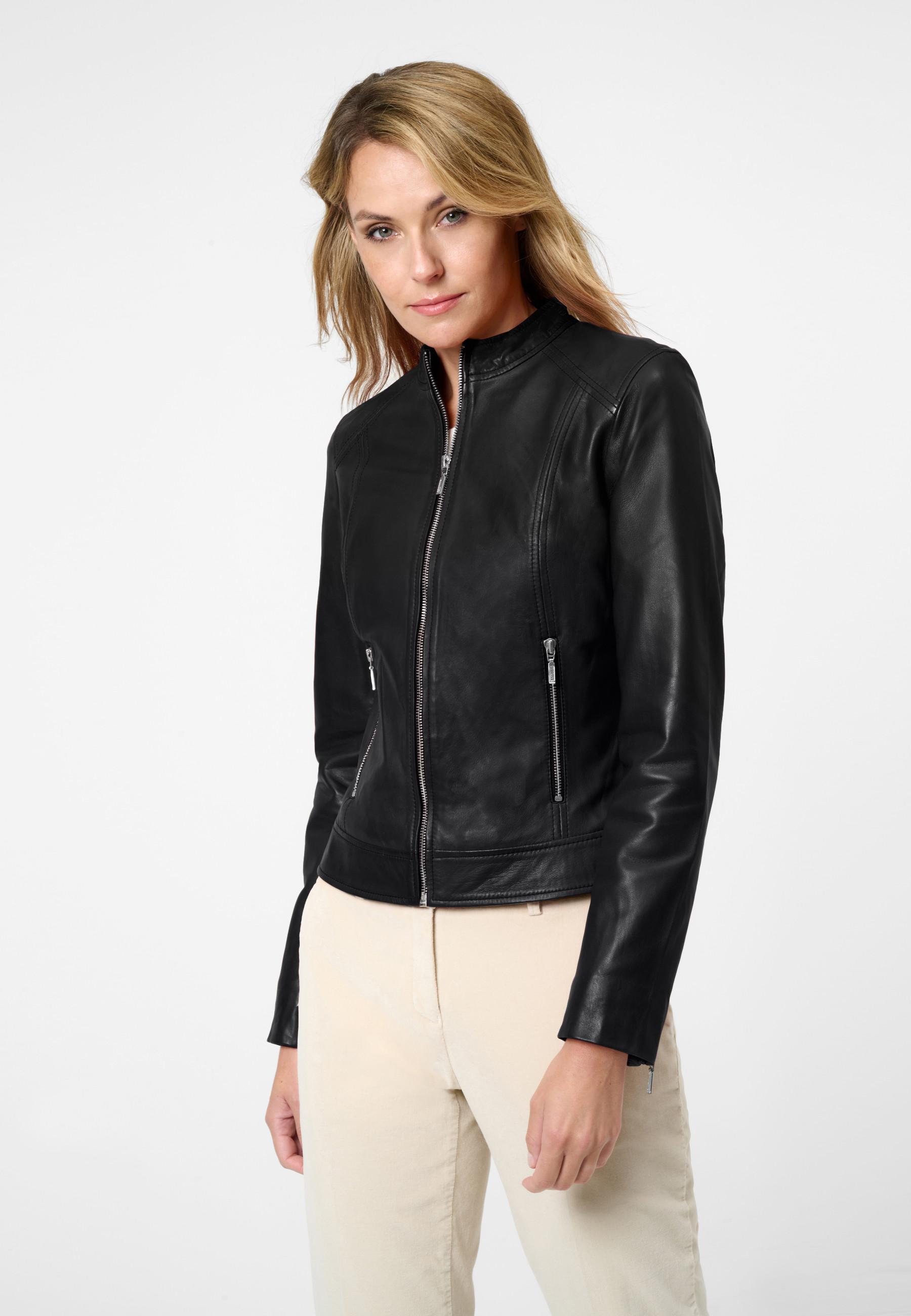 RICANO  Veste en cuir  Ciara, classique en cuir d'agneau ultra doux 