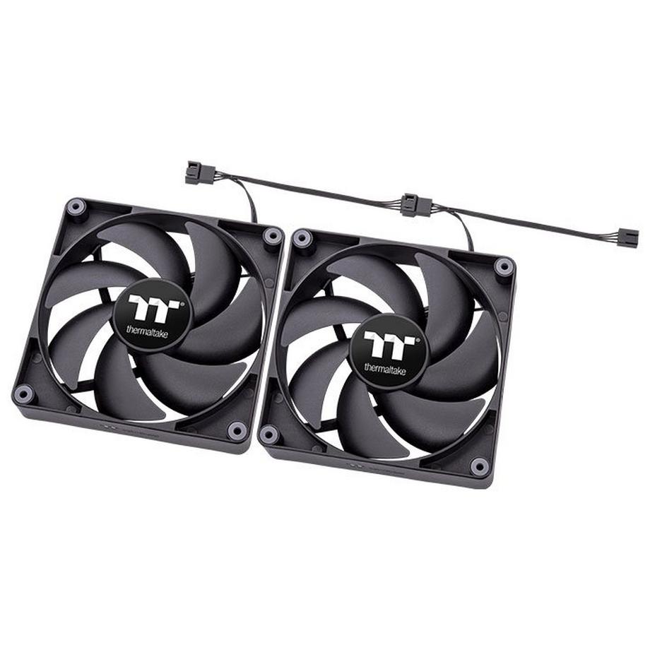 Thermaltake  TT CT120 PC Boitier PC Ventilateur Noir 2 pièce(s) 