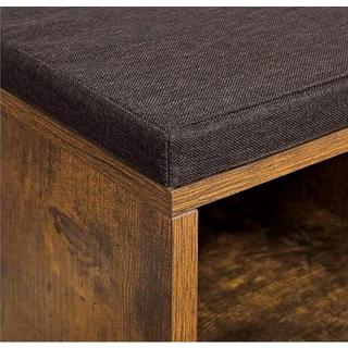 Pricenet Glänzende Schuhbank mit Netzregalen und Kissen  