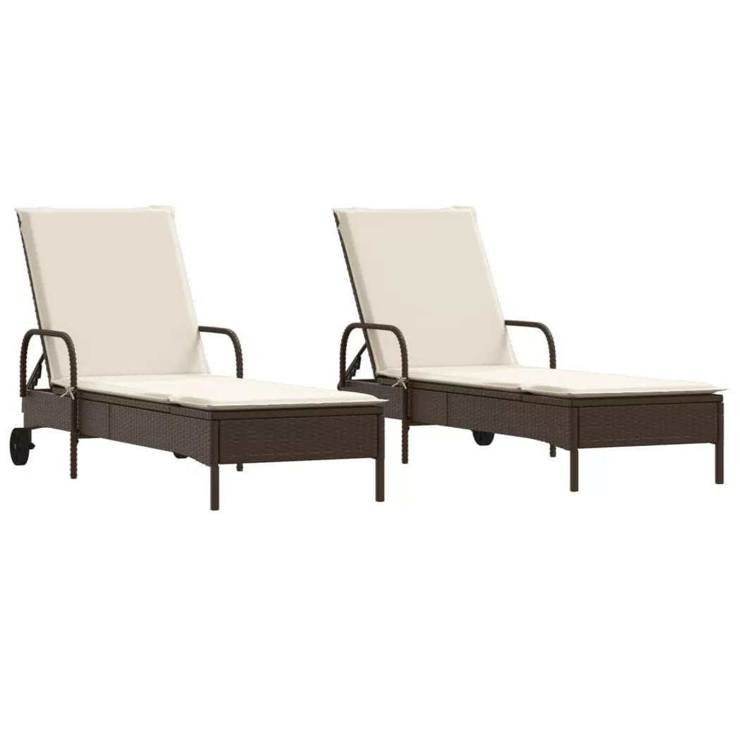 VidaXL - Sonnenliege poly-rattan, One Size, Braun