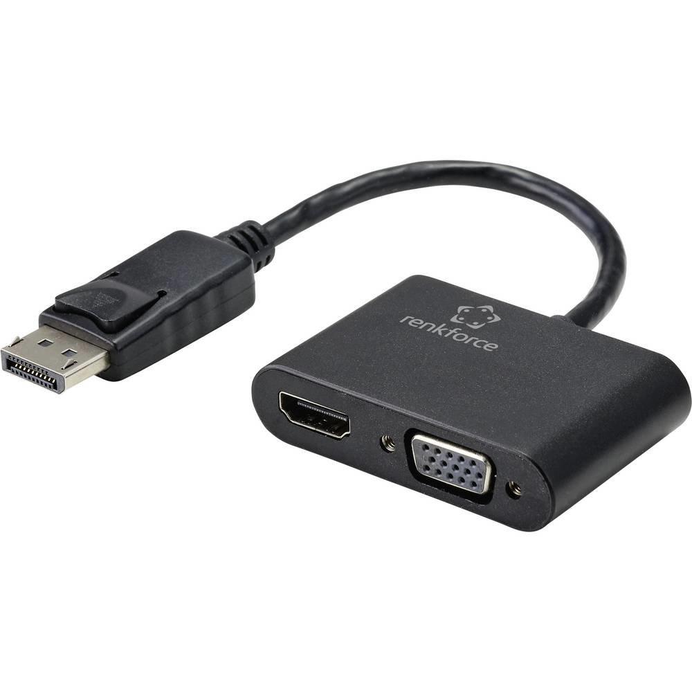 Renkforce  Renkforce RF-4505752 répartiteur vidéo DisplayPort 1x HDMI + 1x VGA 