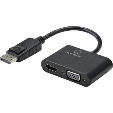 Renkforce RF-4505752 répartiteur vidéo DisplayPort 1x HDMI + 1x VGA