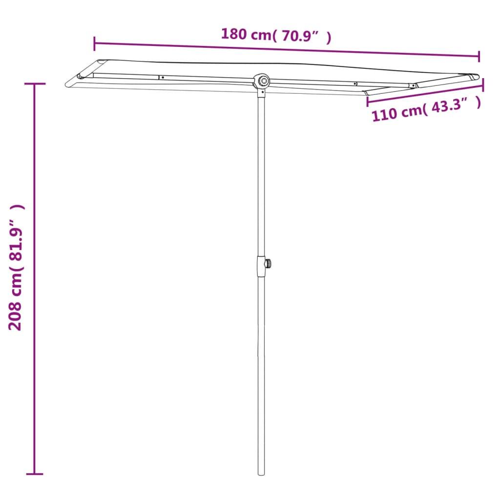 VidaXL Parasol de jardin  