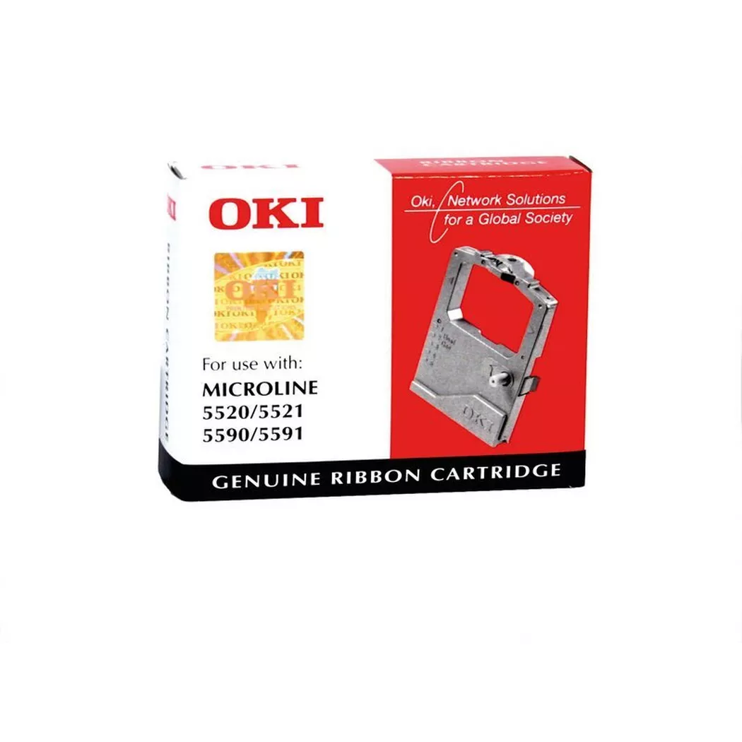 OKI – Farbband Nylon schwarz 01126301 ML 5520/5590, Schwarz, One Size
