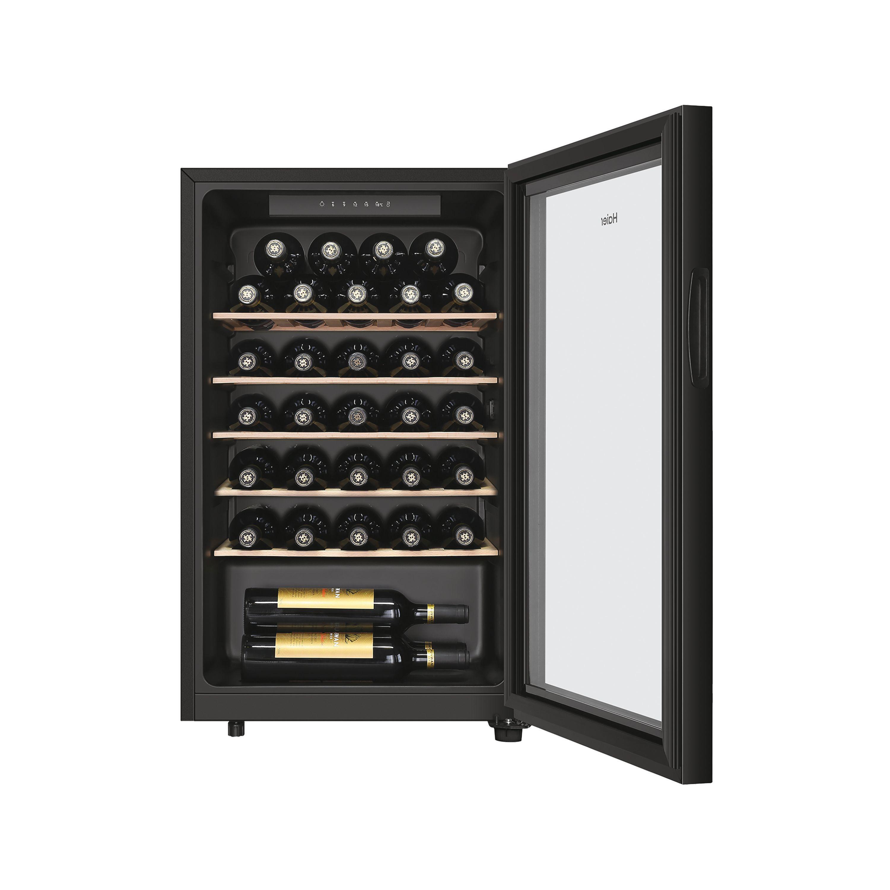 Haier Haier Wine Bank 50 Serie 3 HWS33GG Refroidisseur de vin compresseur Pose libre Noir 33 bouteille(s)  