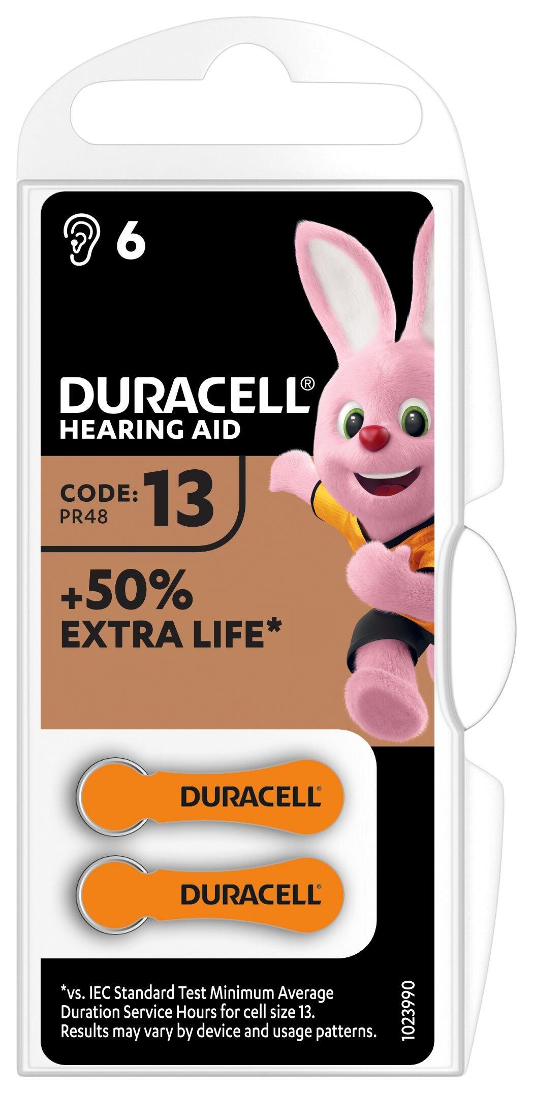 DURACELL  no. 13 Aide auditive EasyTab, 60 pièces (10x6) 