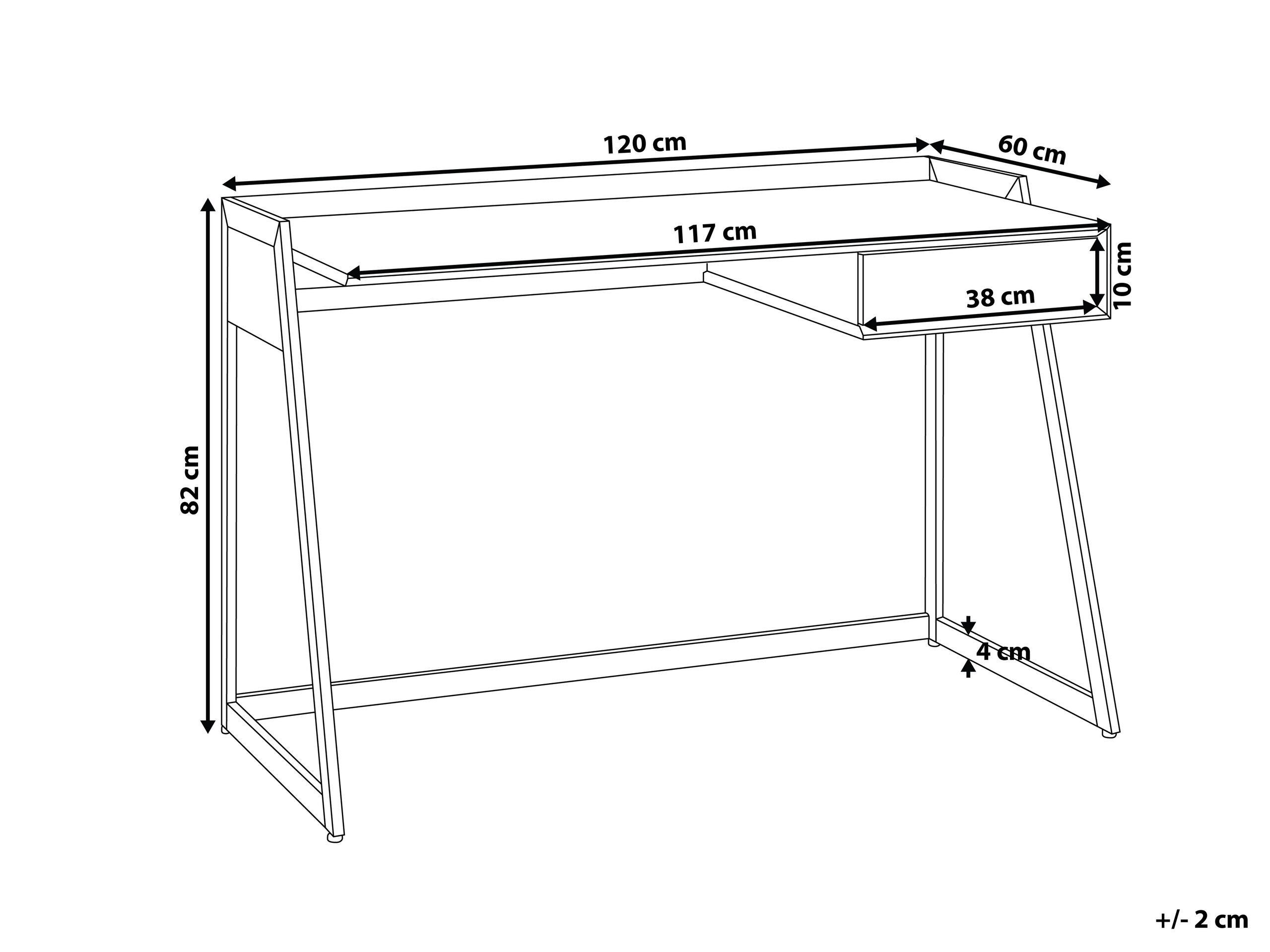 Beliani Schreibtisch aus MDF-Platte Modern QUITO  